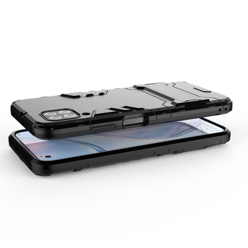 Case Hoesje Huawei P40 Lite Rood Zwart Telefoonhoesje Ultrabestendige Tong
