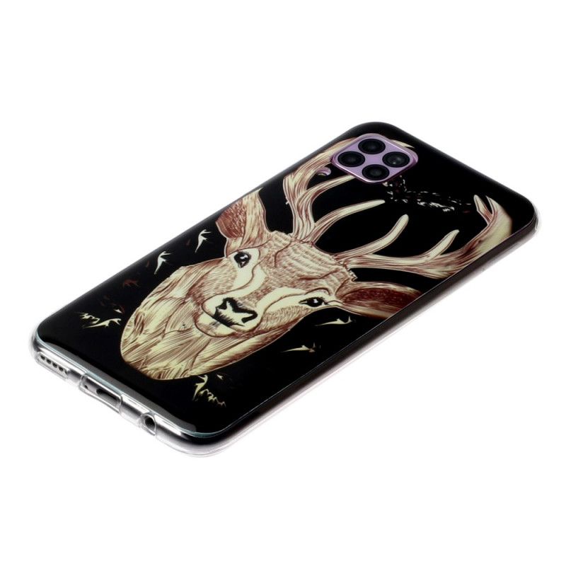 Case Hoesje Huawei P40 Lite Telefoonhoesje Majestueus Fluorescerend Hert