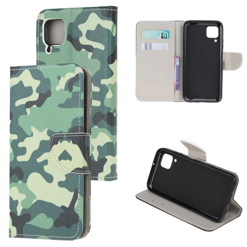 Cover Folio-hoesje Huawei P40 Lite Telefoonhoesje Militaire Camouflage