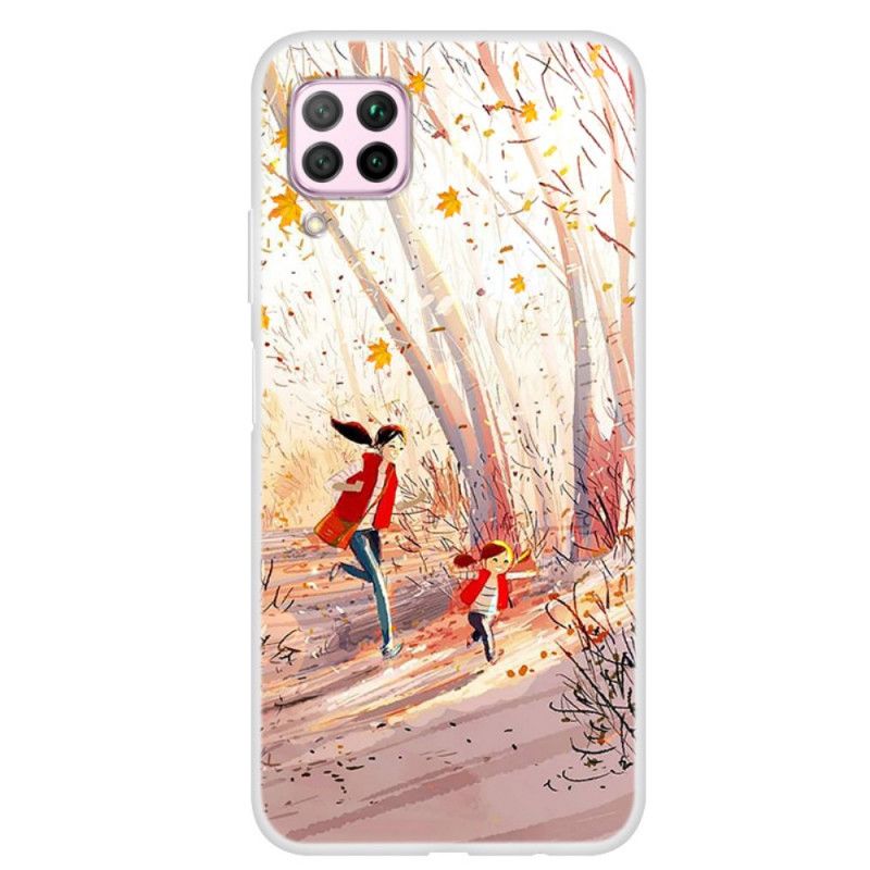 Cover Hoesje Huawei P40 Lite Telefoonhoesje Herfstlandschap