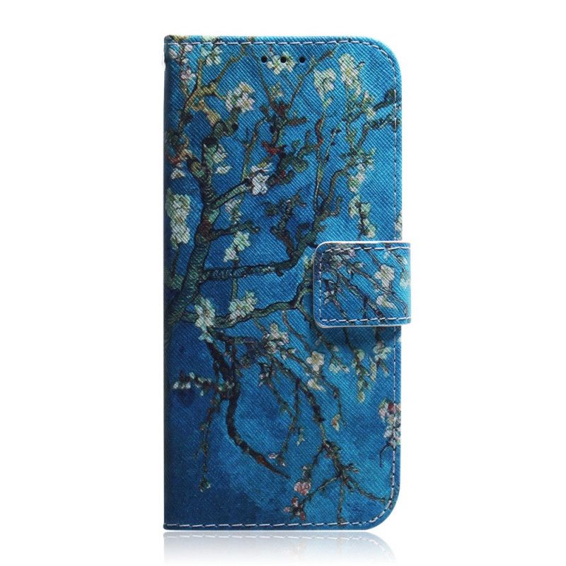 Flip Case Leren Huawei P40 Lite Bloeiende Takken