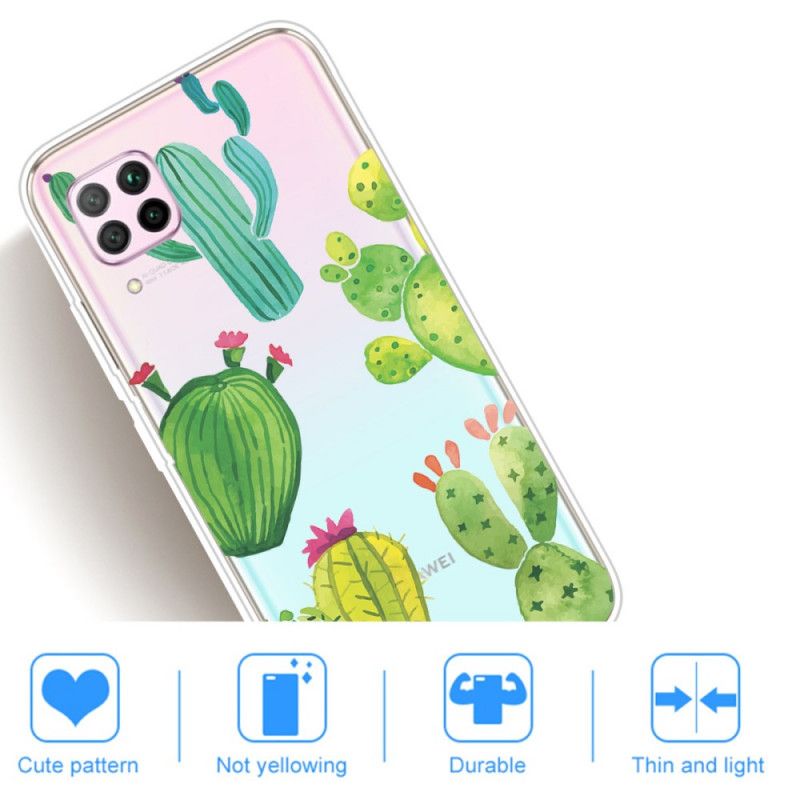 Hoesje Huawei P40 Lite Aquarel Cactus