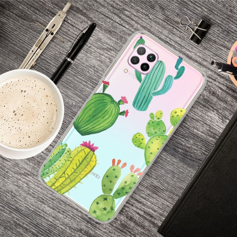 Hoesje Huawei P40 Lite Aquarel Cactus