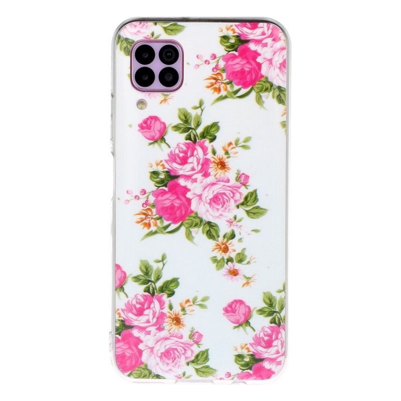 Hoesje Huawei P40 Lite Fluorescerende Vrijheidsbloemen