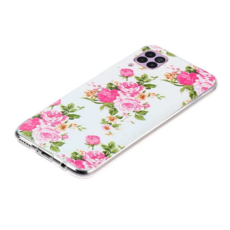 Hoesje Huawei P40 Lite Fluorescerende Vrijheidsbloemen