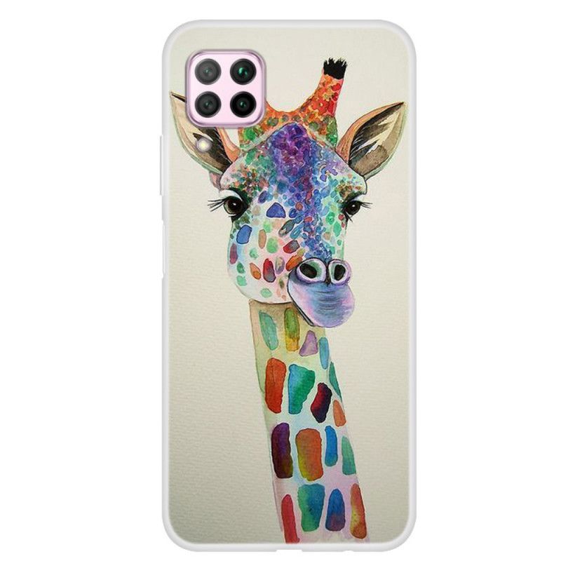 Hoesje Huawei P40 Lite Kleurrijke Giraf