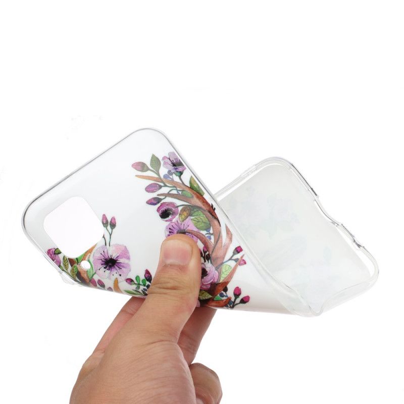 Hoesje voor Huawei P40 Lite Eland Met Fluorescerende Bloemen