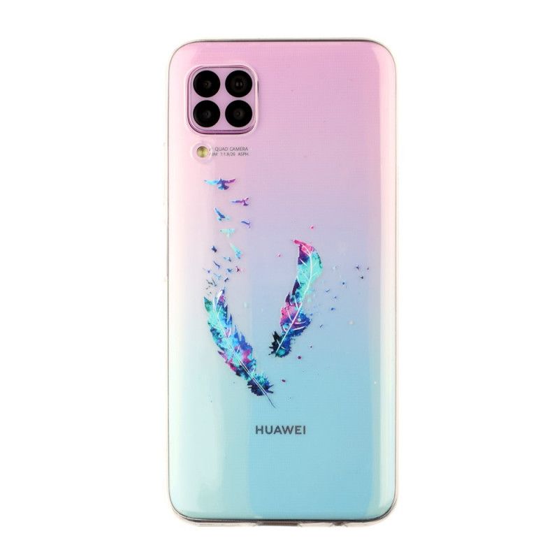 Hoesje voor Huawei P40 Lite Transparante Veren