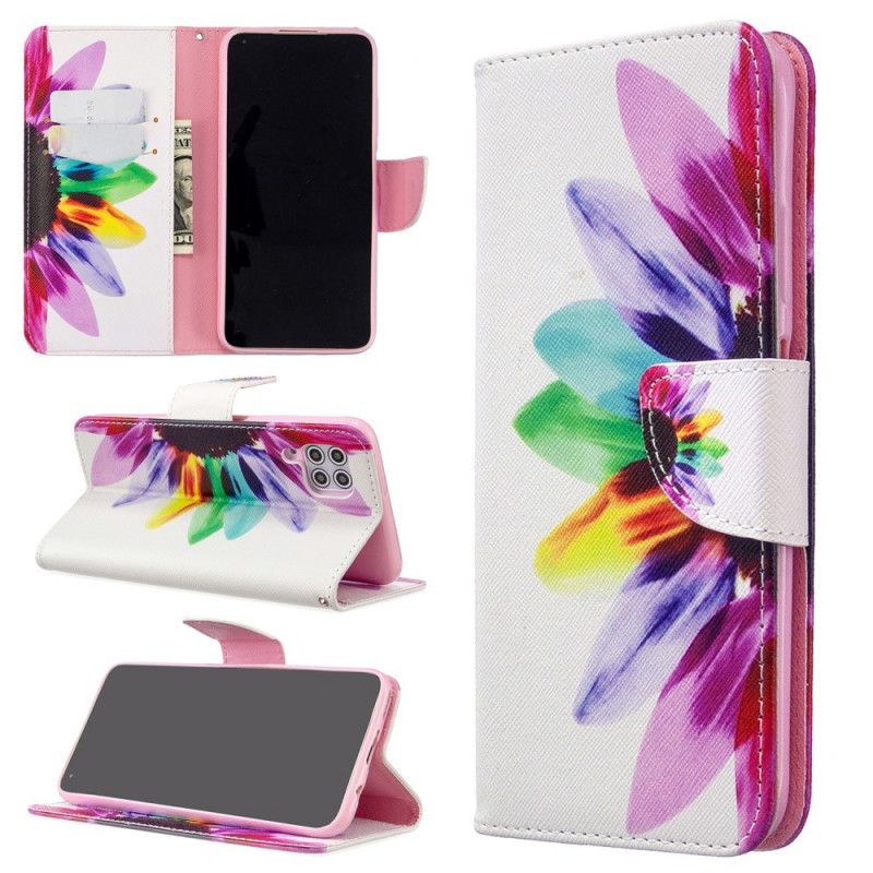 Leren Hoesje Huawei P40 Lite Aquarelbloem