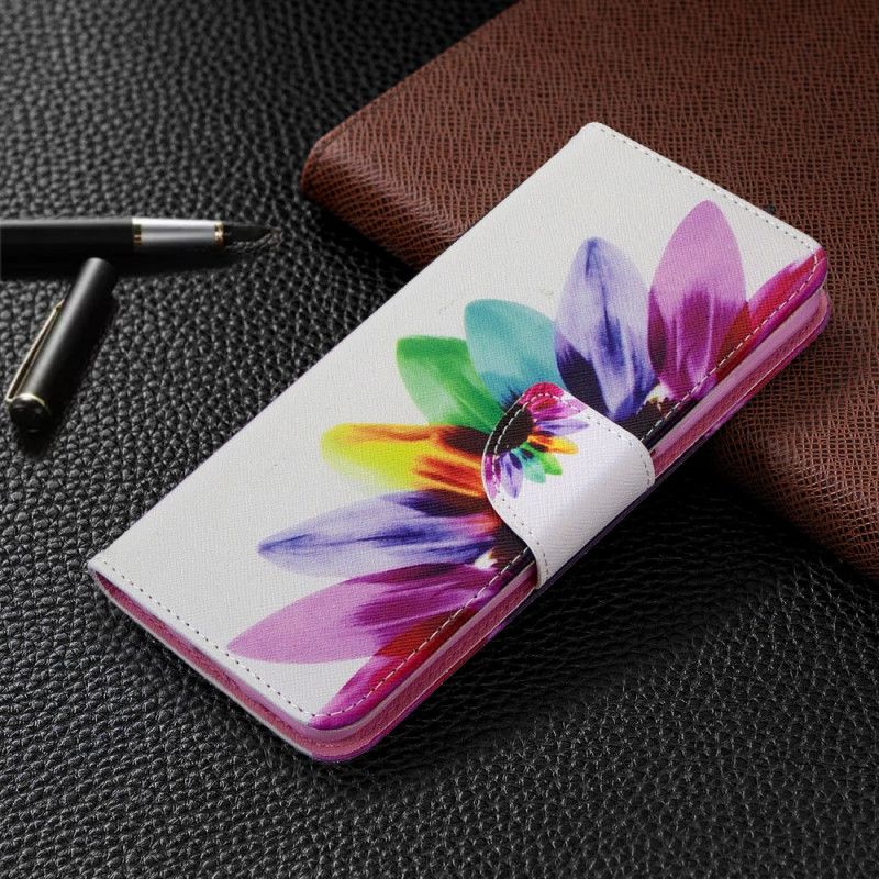 Leren Hoesje Huawei P40 Lite Aquarelbloem