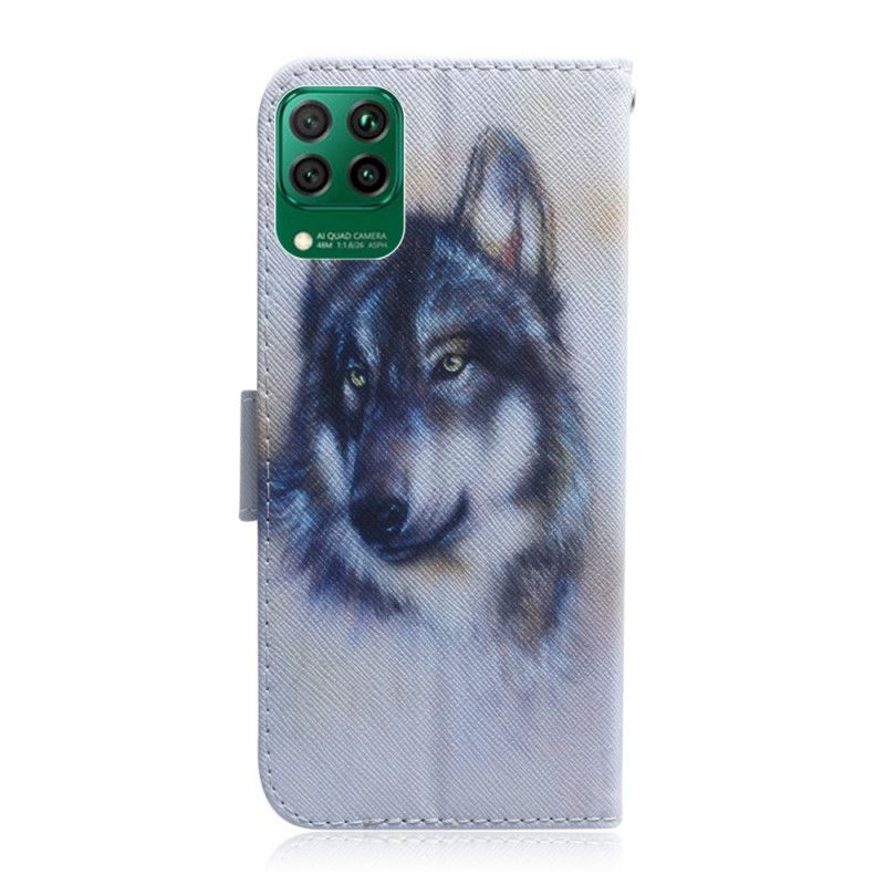 Leren Hoesje Huawei P40 Lite Blik Van De Hond