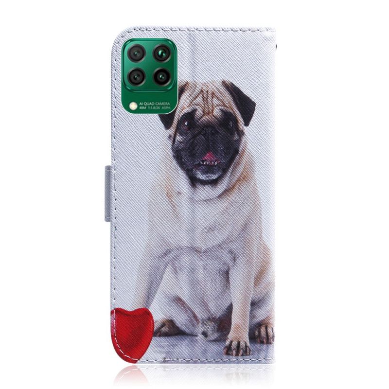 Leren Hoesje voor Huawei P40 Lite Mopshond