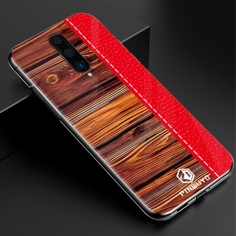 Hoesje OnePlus 8 Donkerblauw Rood Pin Dun Serie Pinwuyo