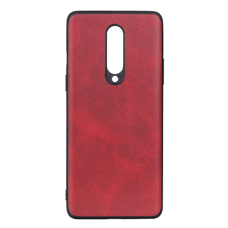 Hoesje OnePlus 8 Rood Zwart Premium Leereffect