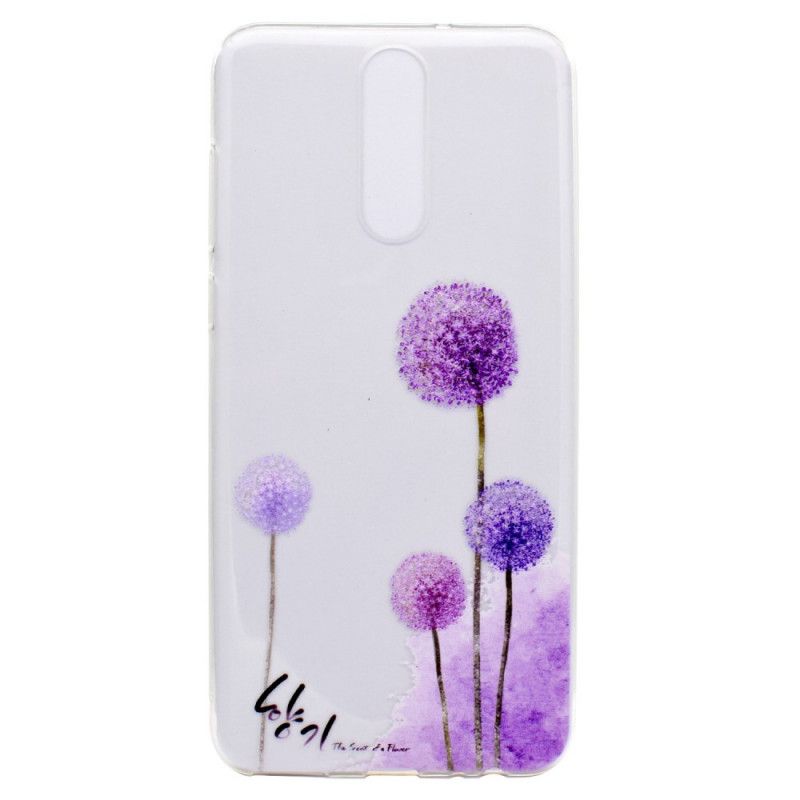 Hoesje voor OnePlus 8 Transparant Gekleurde Paardenbloemen