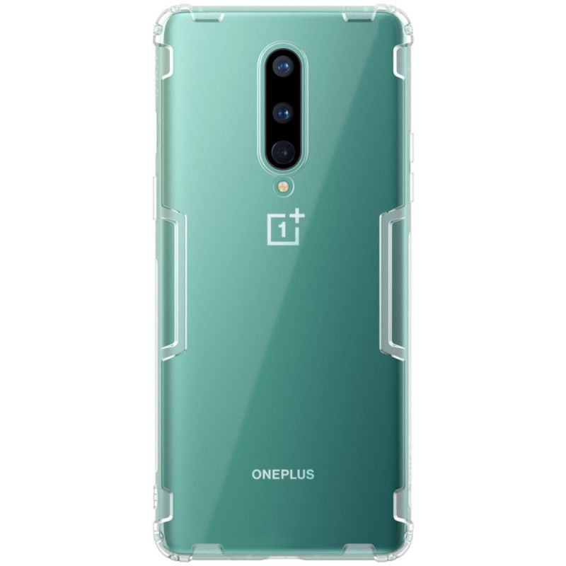 Hoesje voor OnePlus 8 Transparant Grijs Versterkt Transparant Nillkin