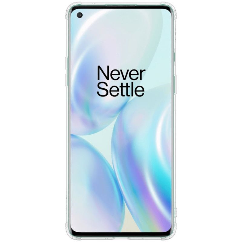 Hoesje voor OnePlus 8 Transparant Grijs Versterkt Transparant Nillkin