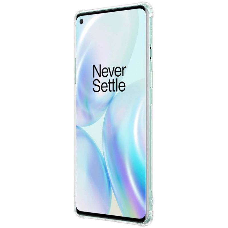 Hoesje voor OnePlus 8 Transparant Grijs Versterkt Transparant Nillkin