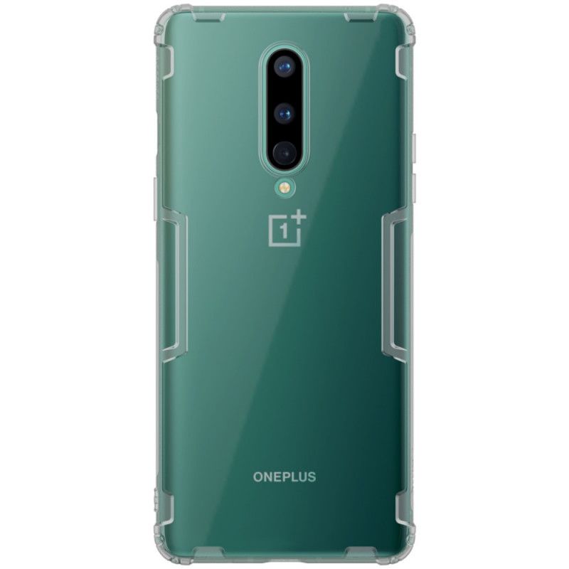 Hoesje voor OnePlus 8 Transparant Grijs Versterkt Transparant Nillkin