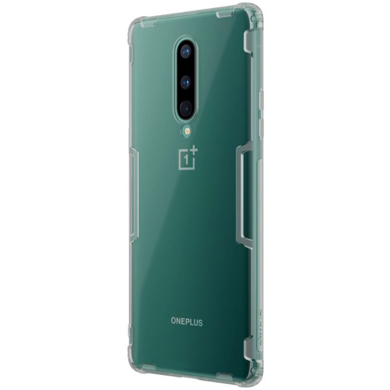 Hoesje voor OnePlus 8 Transparant Grijs Versterkt Transparant Nillkin