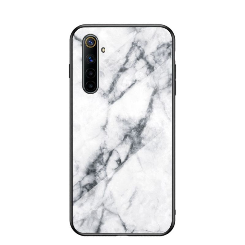 Cover Hoesje Realme 6 Wit Zwart Telefoonhoesje Premumkleuren Van Gehard Glas