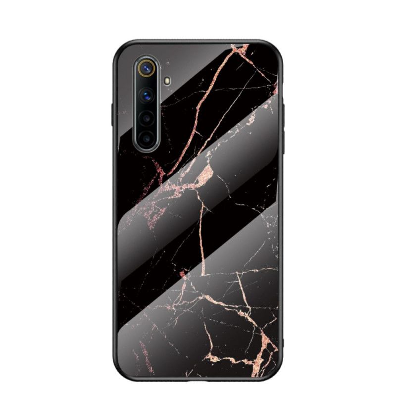 Cover Hoesje Realme 6 Wit Zwart Telefoonhoesje Premumkleuren Van Gehard Glas