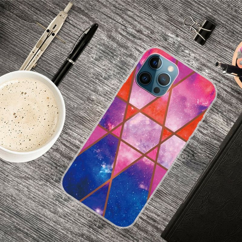 Cover Hoesje iPhone 13 Pro Telefoonhoesje Variabel Geometrisch Marmer