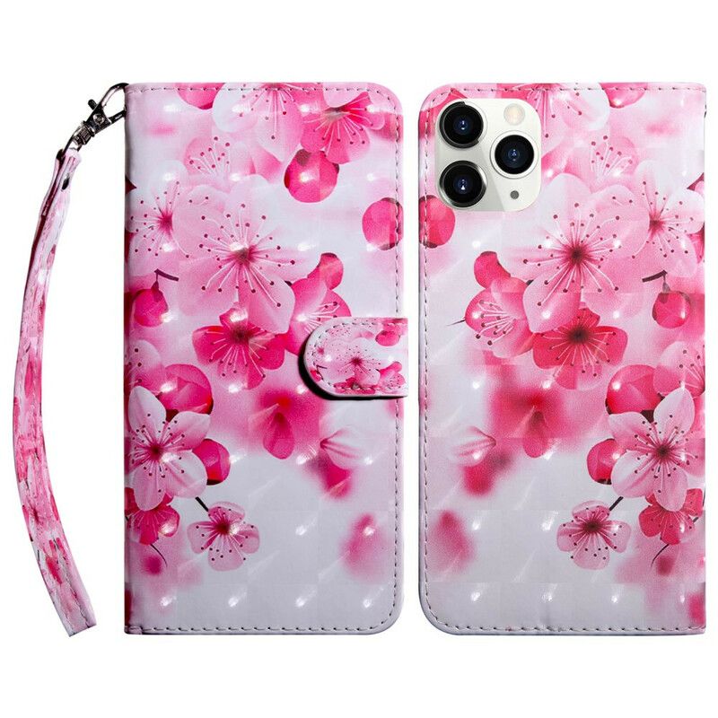 Flip Case Leren iPhone 13 Pro Lichtvlek Bloemen Bloesem