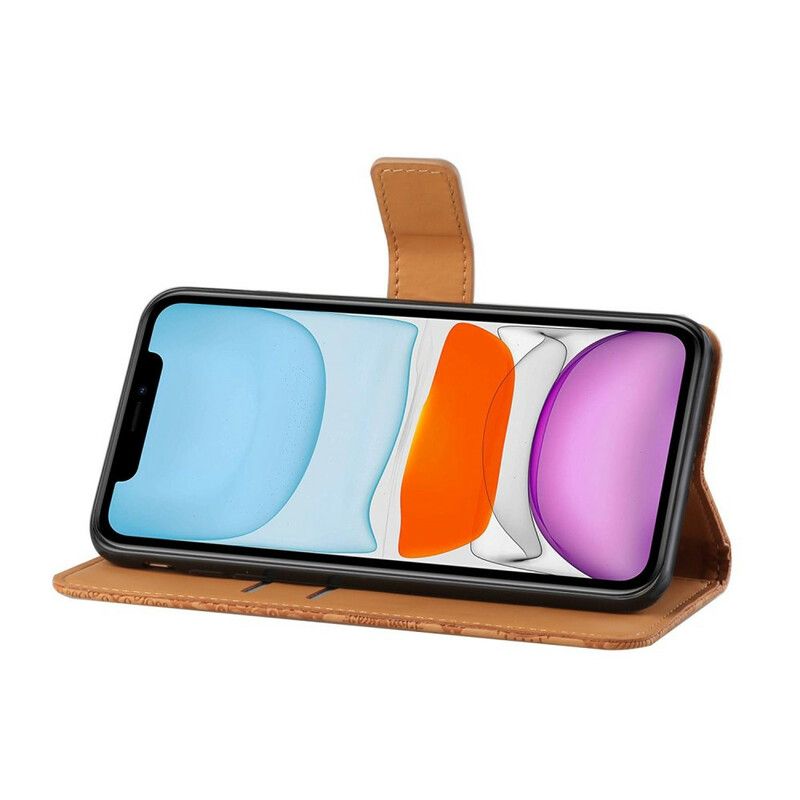 Flip Case Leren iPhone 13 Pro Tapijtpatroon