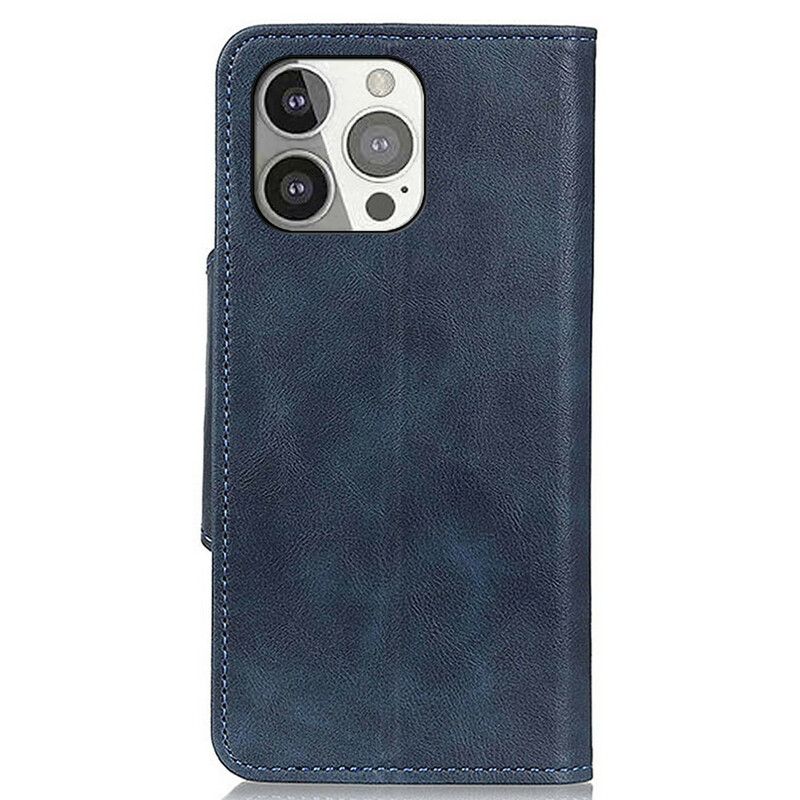 Folio-hoesje iPhone 13 Pro Telefoonhoesje Kunstleer Knop