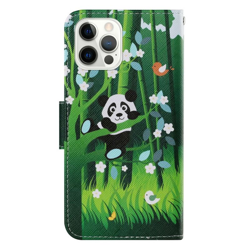 Folio-hoesje iPhone 13 Pro Telefoonhoesje Pandawandeling