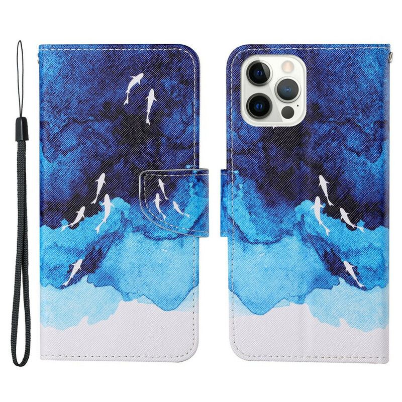 Folio-hoesje iPhone 13 Pro Zee Met Lanyard