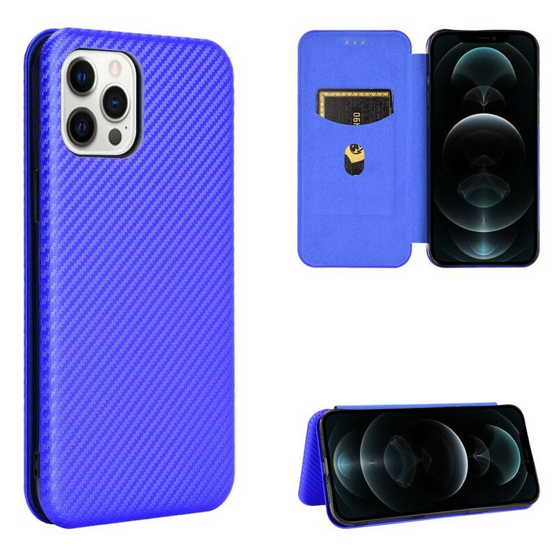 Folio-hoesje Voor iPhone 13 Pro Koolstofvezel