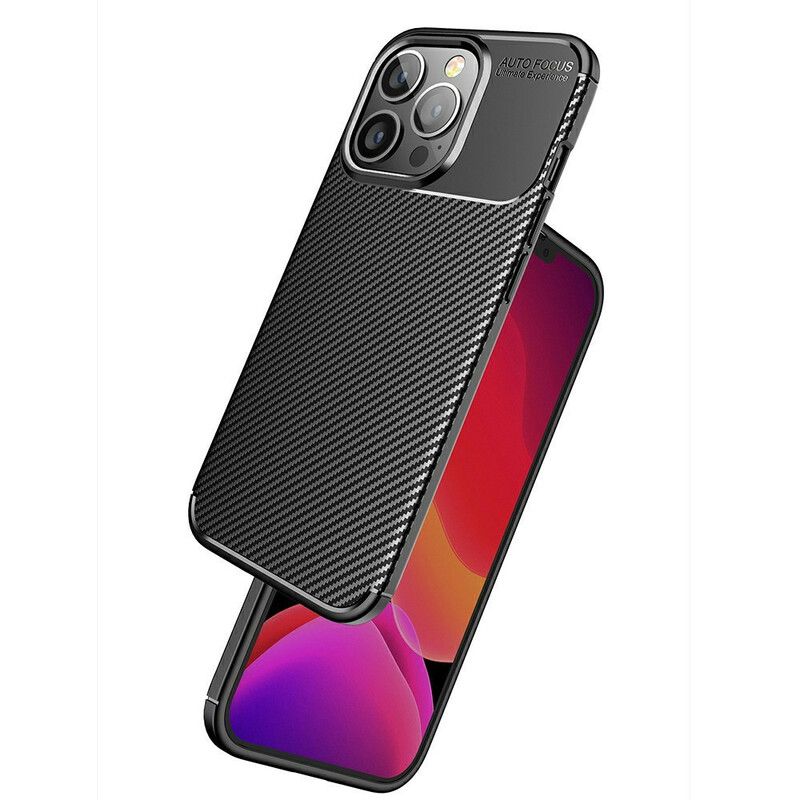 Hoesje iPhone 13 Pro Flexibele Koolstofvezeltextuur