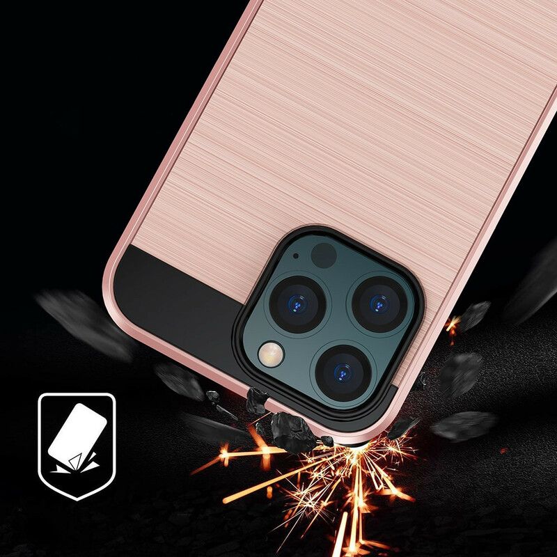 Hoesje iPhone 13 Pro Geborstelde Koolstofvezel