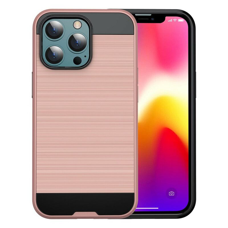 Hoesje iPhone 13 Pro Geborstelde Koolstofvezel