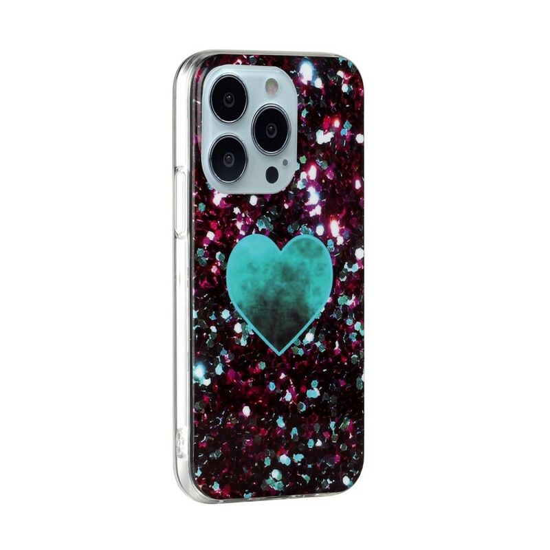 Hoesje iPhone 13 Pro Glittermarmer