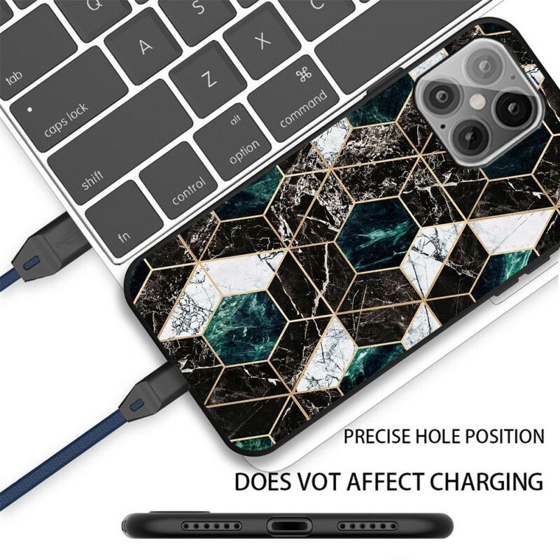 Hoesje iPhone 13 Pro Marmer Geometrie