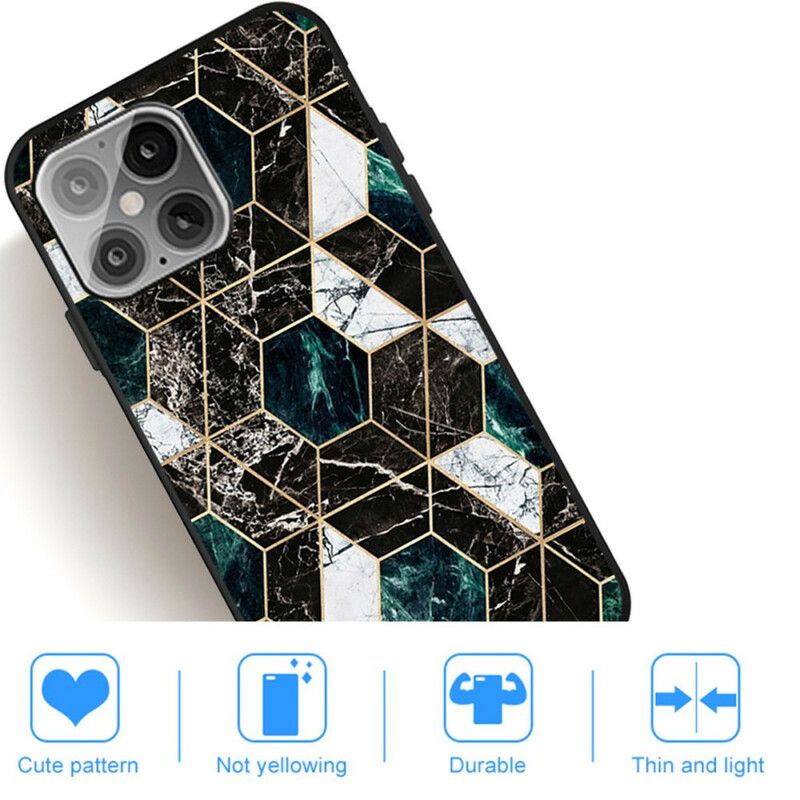 Hoesje iPhone 13 Pro Marmer Geometrie