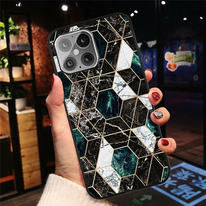 Hoesje iPhone 13 Pro Marmer Geometrie