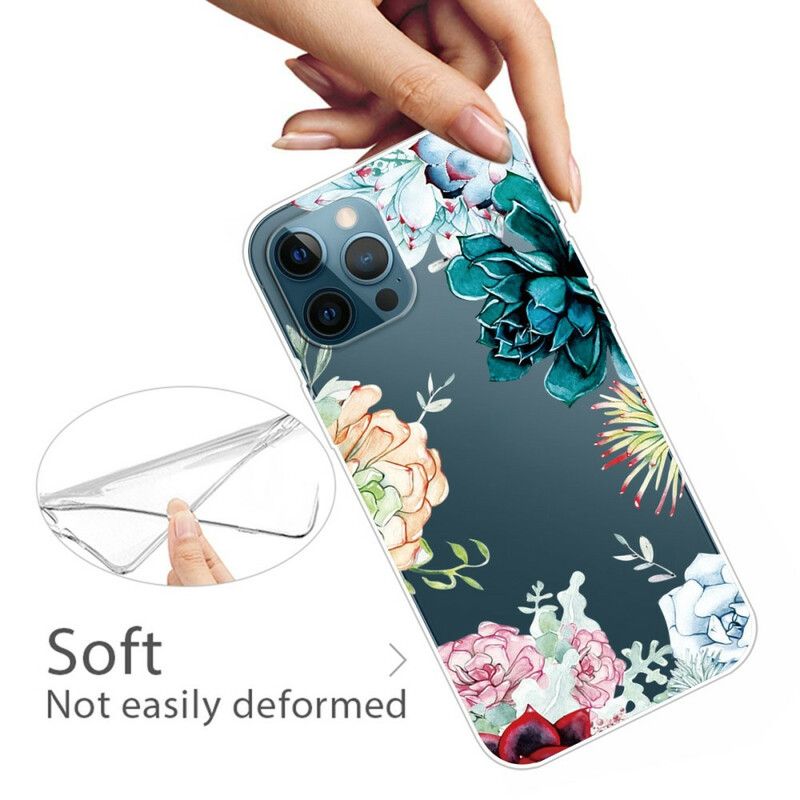 Hoesje iPhone 13 Pro Top Aquarel Bloemen Bescherming Hoesje