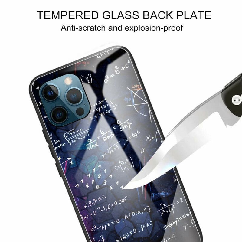 Hoesje iPhone 13 Pro Wiskundige Berekeningen Van Gehard Glas Bescherming Hoesje