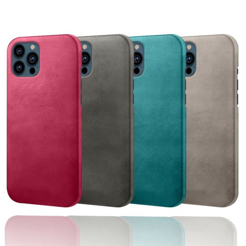 Hoesje Voor iPhone 13 Pro Ledereffect Ksq