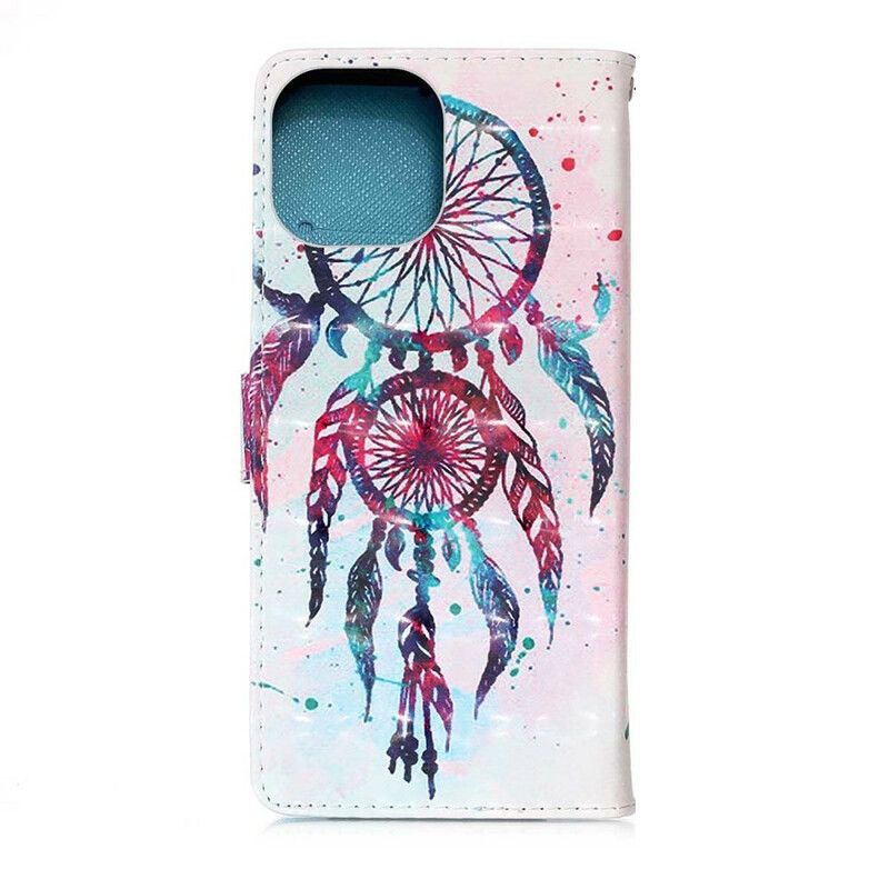 Leren Hoesje iPhone 13 Pro Aquarel Dromenvanger Bescherming Hoesje