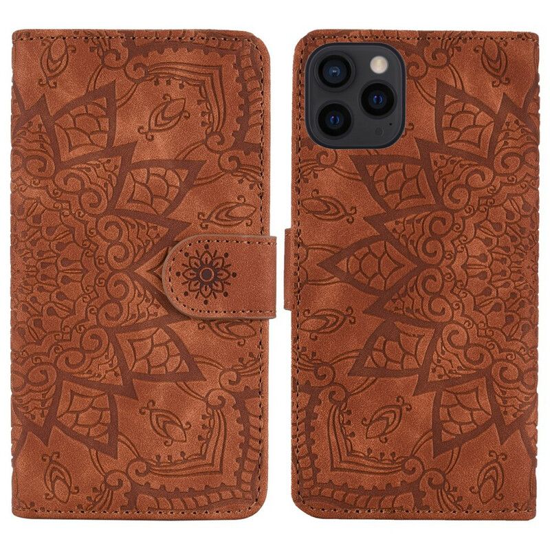 Leren Hoesje iPhone 13 Pro Barokke Mandala Bescherming Hoesje