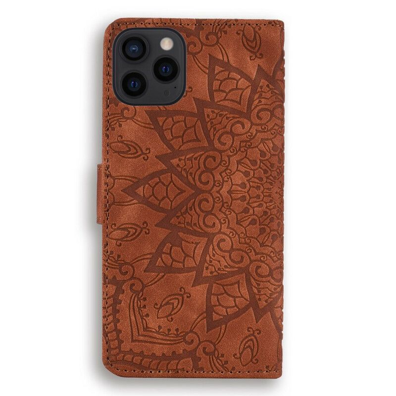 Leren Hoesje iPhone 13 Pro Barokke Mandala Bescherming Hoesje