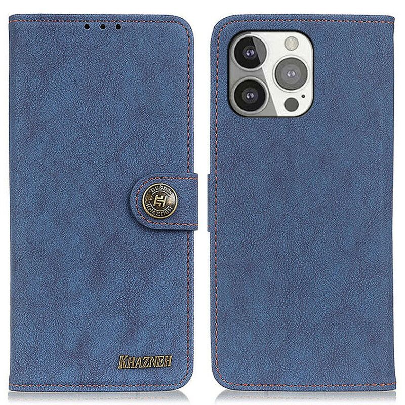 Leren Hoesje iPhone 13 Pro Kunstleer Split Retro Khazneh