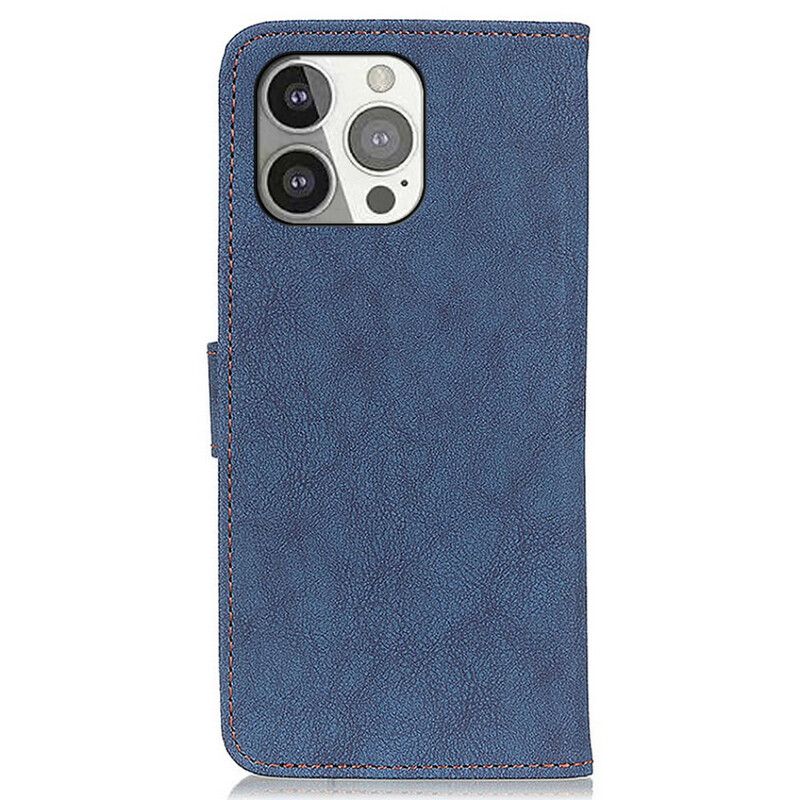 Leren Hoesje iPhone 13 Pro Kunstleer Split Retro Khazneh