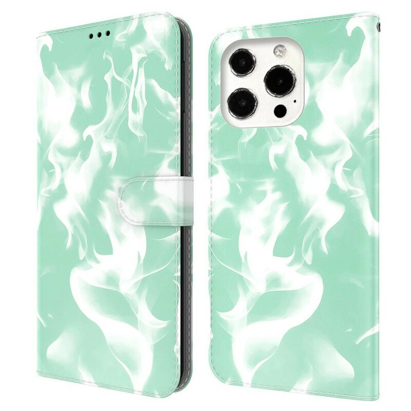 Leren Hoesje Voor iPhone 13 Pro Abstract Patroon