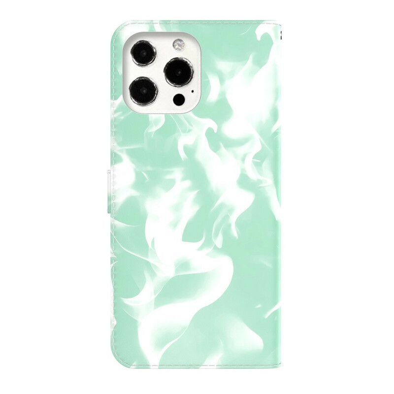 Leren Hoesje Voor iPhone 13 Pro Abstract Patroon